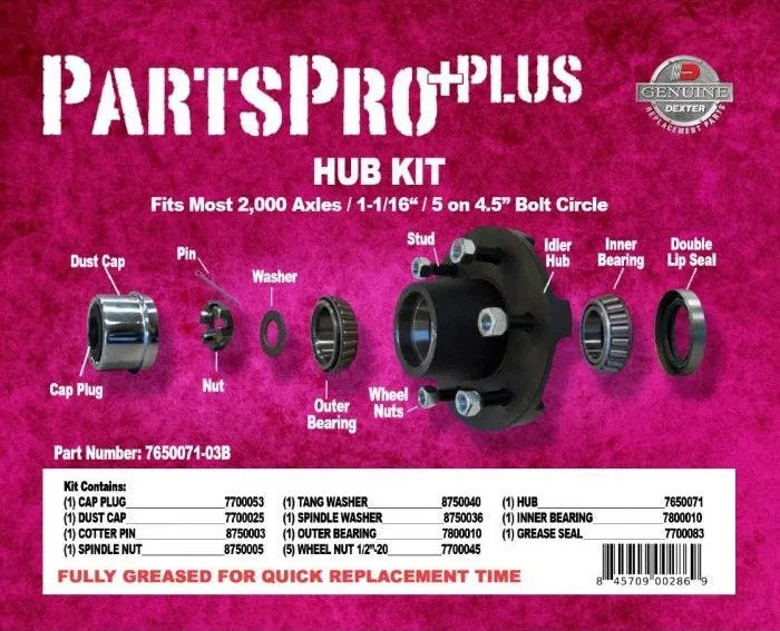 Hub Kit 2k 5-4.5 PG